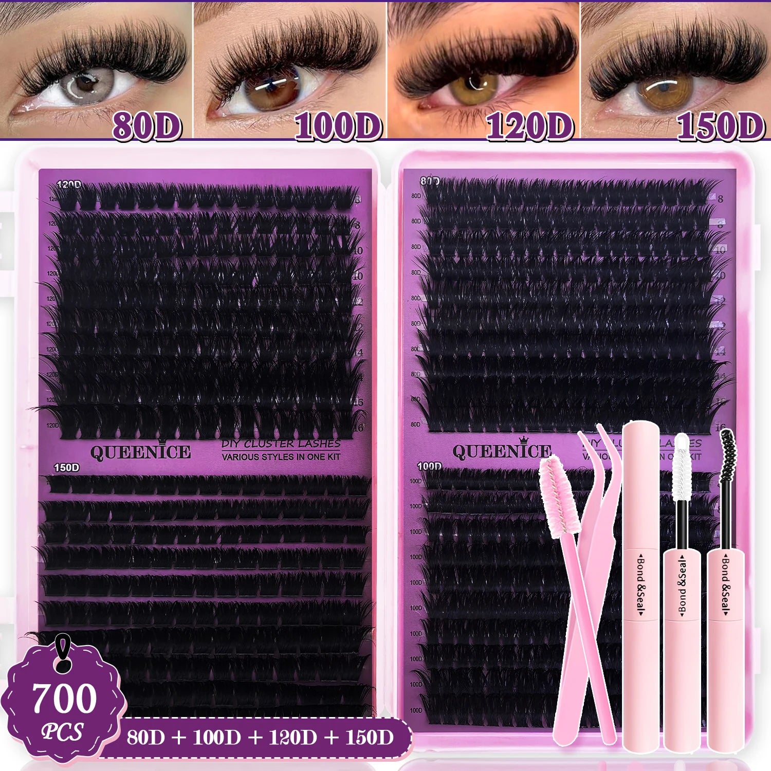 DIY Lash Extension Kit - 9-16mm Clusters & Individual Lashes