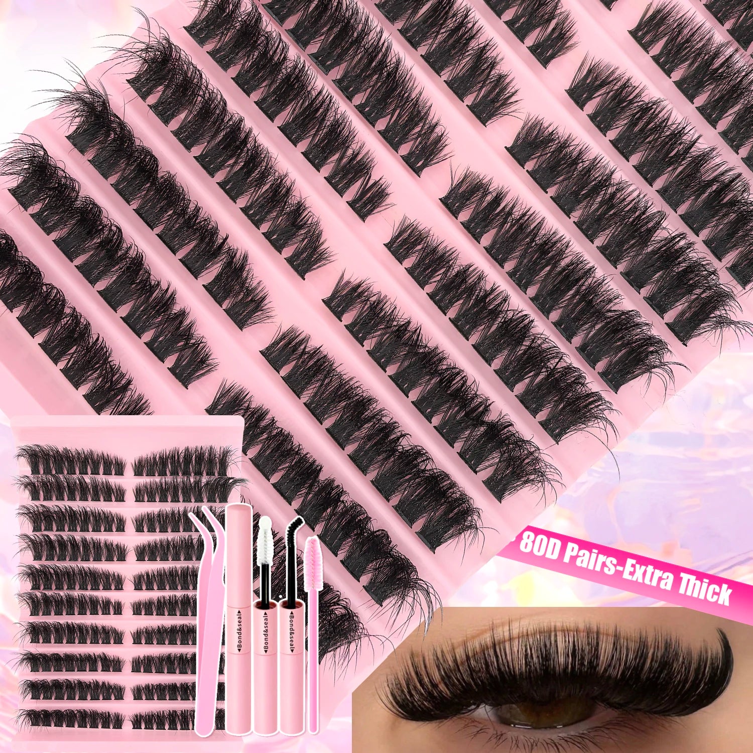 DIY Lash Extension Kit - 9-16mm Clusters & Individual Lashes