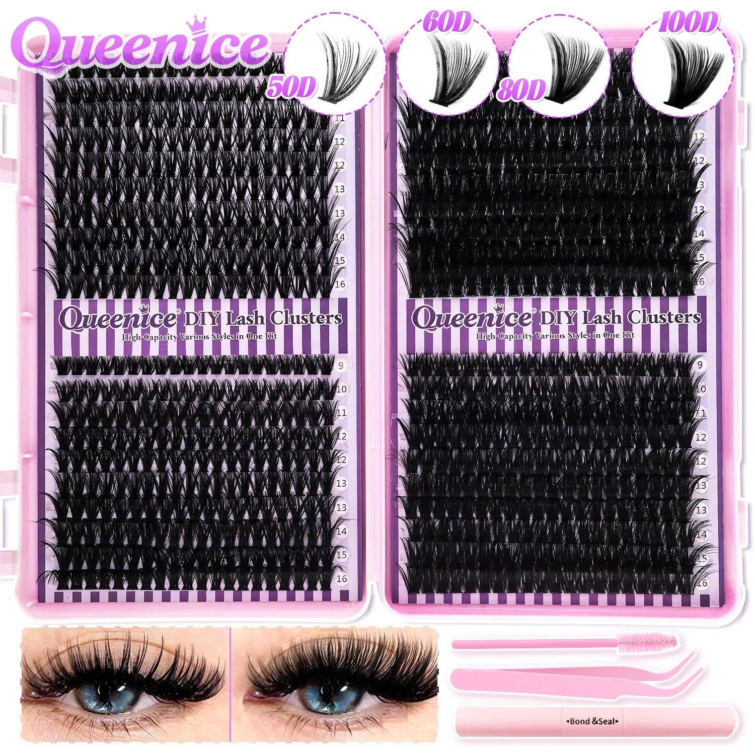 DIY Lash Extension Kit - 9-16mm Clusters & Individual Lashes