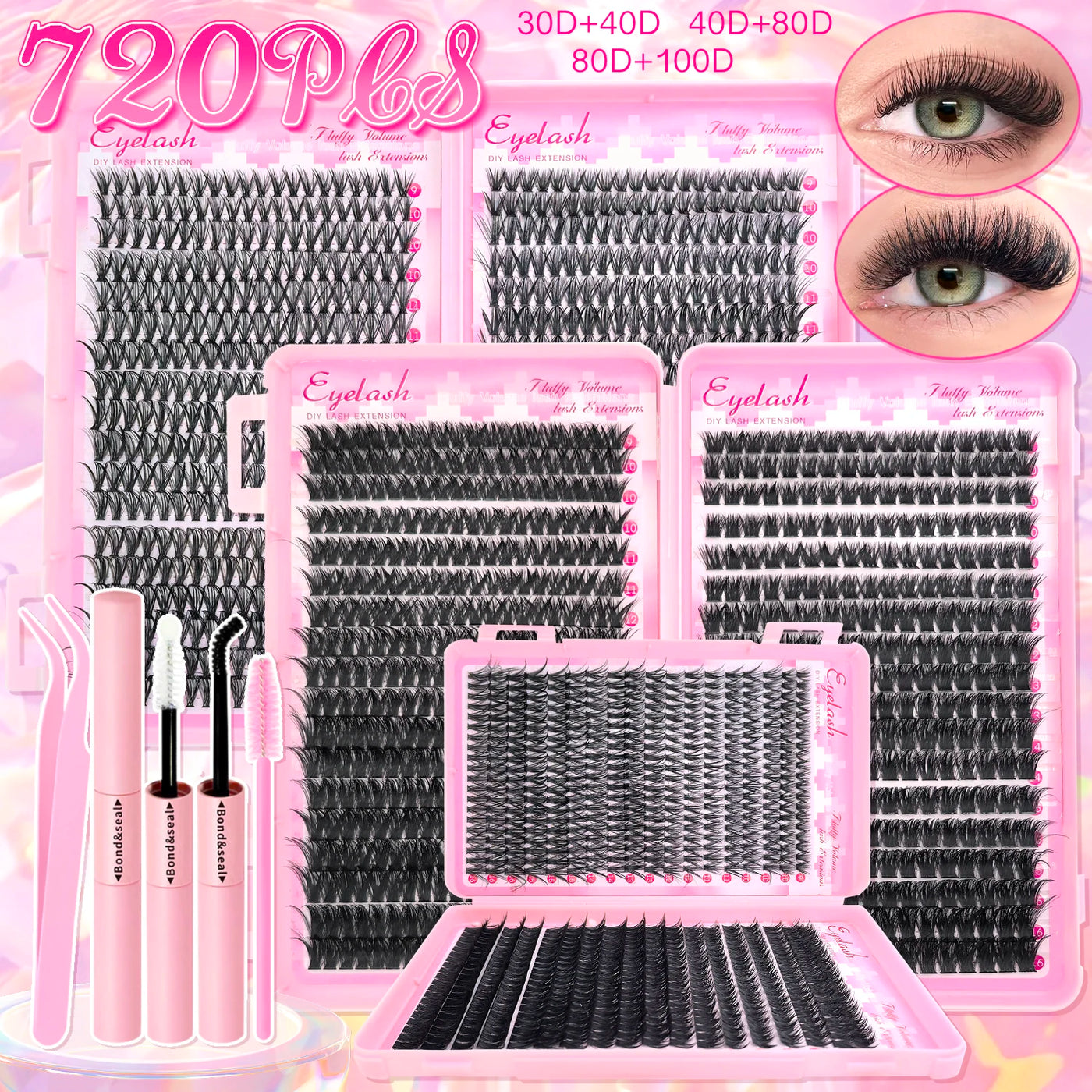 DIY Lash Extension Kit - Wispy Natural Clusters