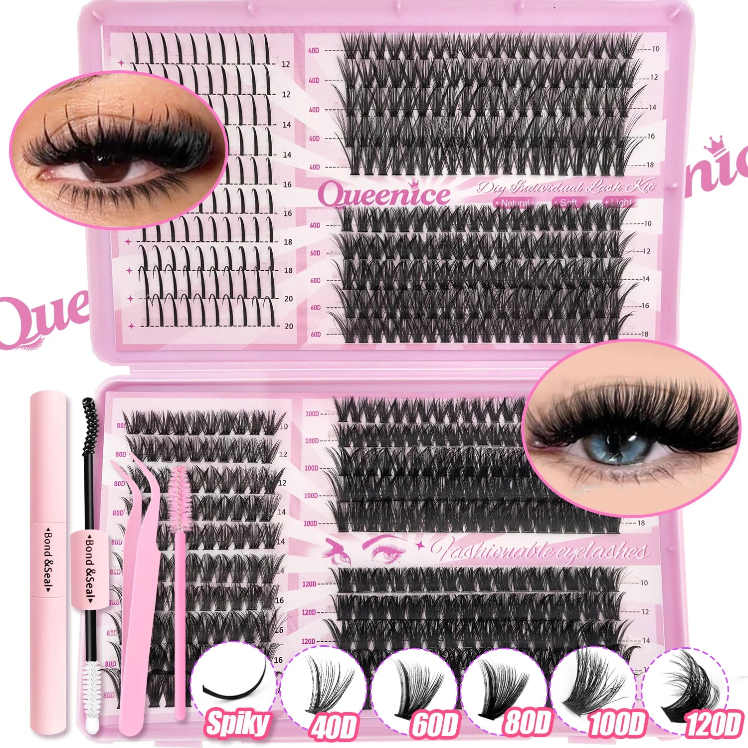 DIY Lash Extension Kit - 9-16mm Clusters & Individual Lashes